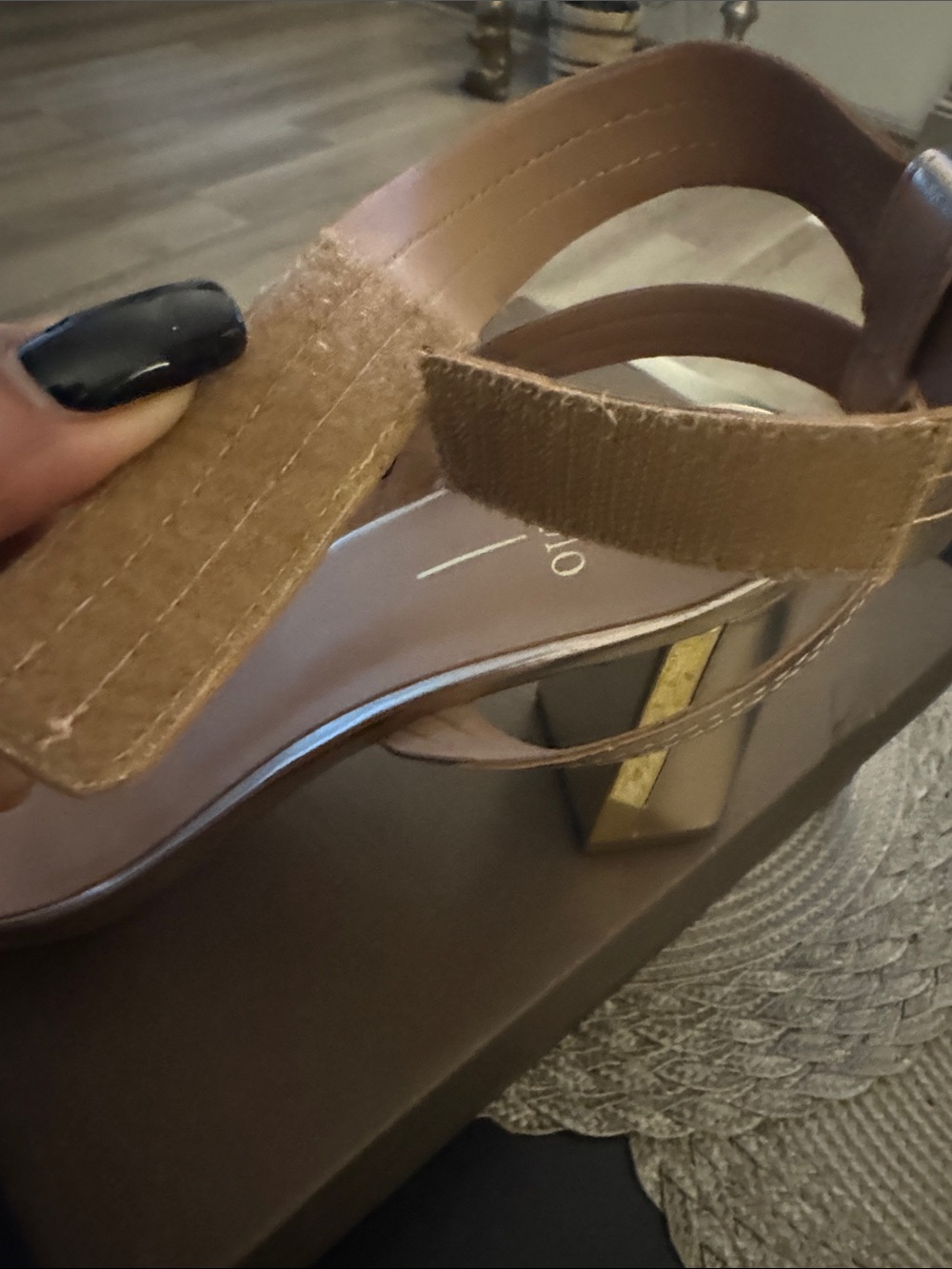 🔥Linea Paolo Block Heel Sandal 10 Ankle Strap Glam Dressy Chic Rose Gold Eden - Picture 11 of 15